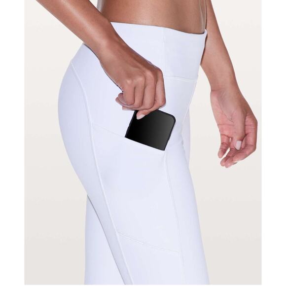 Lululemon Speed Up Crop 21" White Thick Legging Size 4 - Picture 3 of 11